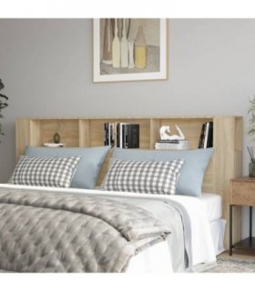 vidaXL Headboard Cabinet Sonoma Oak 220x18.5x104.5 cm — Size: 220 cm