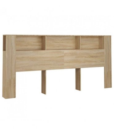 vidaXL Headboard Cabinet Sonoma Oak 220x18.5x104.5 cm — Size: 220 cm