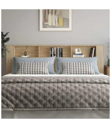 vidaXL Headboard Cabinet Sonoma Oak 220x18.5x104.5 cm — Size: 220 cm