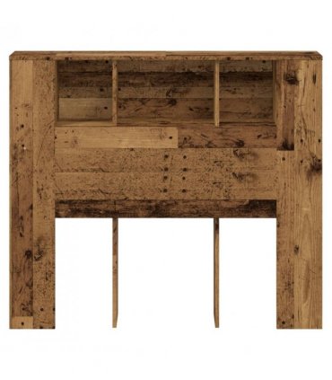 vidaXL Headboard Cabinet Old Wood 120x19x104.5 cm Engineered Wood — Size: 120 cm