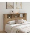vidaXL Headboard Cabinet Artisian Oak 180x18.5x102.5 cm Engineered Wood — Size: 180 cm