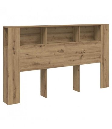 vidaXL Headboard Cabinet Artisian Oak 180x18.5x102.5 cm Engineered Wood — Size: 180 cm