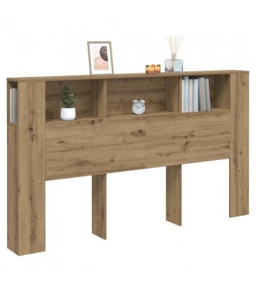 vidaXL Headboard Cabinet Artisian Oak 180x18.5x102.5 cm Engineered Wood — Size: 180 cm