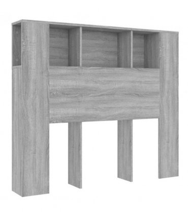 vidaXL Headboard Cabinet | Grey sonoma | Engineered wood | 120 cm