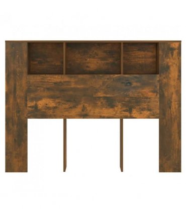 vidaXL Headboard Cabinet | Smoked oak | Engineered wood | 140x18.5x104.5 cm — Size: 140 cm