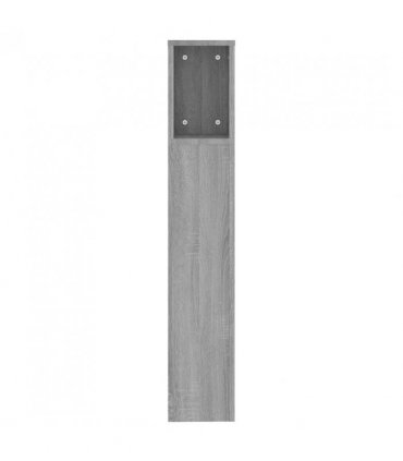 vidaXL Headboard Cabinet | Grey Sonoma | Engineered Wood | 200x18.5x104.5 — Size: 200 cm