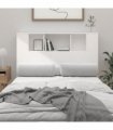 vidaXL Headboard Cabinet White 120x18.5x102.5 cm — Size: 120 cm