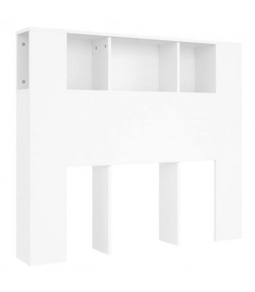 vidaXL Headboard Cabinet White 120x18.5x102.5 cm — Size: 120 cm