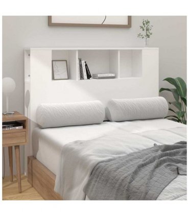 vidaXL Headboard Cabinet White 120x18.5x102.5 cm — Size: 120 cm