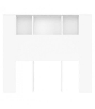 vidaXL Headboard Cabinet White 120x18.5x102.5 cm — Size: 120 cm
