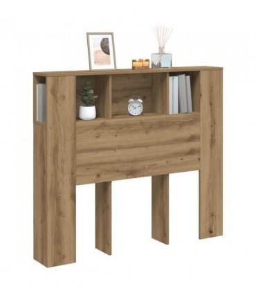 vidaXL Headboard Cabinet Artisan Oak 120x19x104.5 cm Engineered Wood — Size: 120 cm
