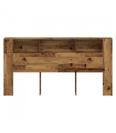 vidaXL Headboard Cabinet Old Wood 200x18.5x102.5 cm Engineered Wood — Size: 200 cm