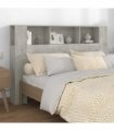 vidaXL Headboard Cabinet Concrete Grey 160x18.5x104.5 cm — Size: 160 cm