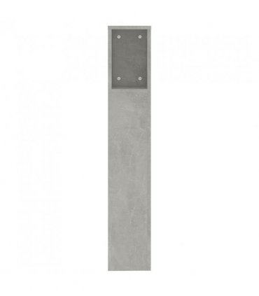 vidaXL Headboard Cabinet Concrete Grey 200x18.5x104.5 cm — Size: 200 cm