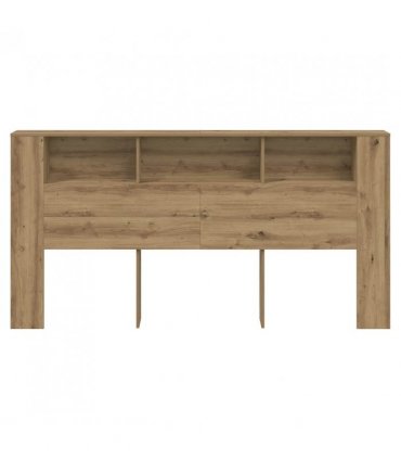 vidaXL Headboard Cabinet Artisian Oak 200x18.5x102.5 cm Engineered Wood — Size: 200 cm