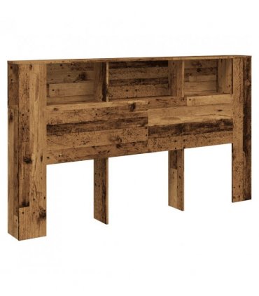 vidaXL Headboard Cabinet Old Wood 180x18.5x102.5 cm Engineered Wood — Size: 180 cm