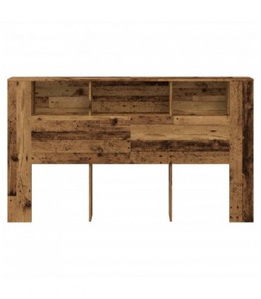 vidaXL Headboard Cabinet Old Wood 180x18.5x102.5 cm Engineered Wood — Size: 180 cm