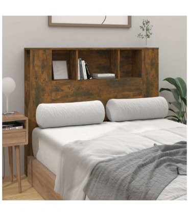 vidaXL Headboard Cabinet | Smoked Oak | Engineered wood | Medium — Size: 120 cm