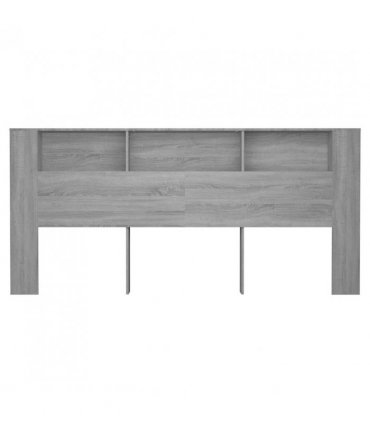 vidaXL Headboard Cabinet | Grey sonoma | Engineered wood | Large — Size: 220 cm