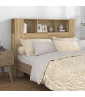 vidaXL Headboard Cabinet Sonoma Oak 140x18.5x104.5 cm — Size: 140 cm
