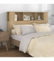 vidaXL Headboard Cabinet Sonoma Oak 140x18.5x104.5 cm — Size: 140 cm