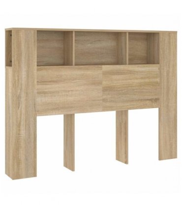 vidaXL Headboard Cabinet Sonoma Oak 140x18.5x104.5 cm — Size: 140 cm