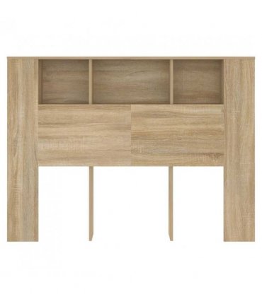 vidaXL Headboard Cabinet Sonoma Oak 140x18.5x104.5 cm — Size: 140 cm