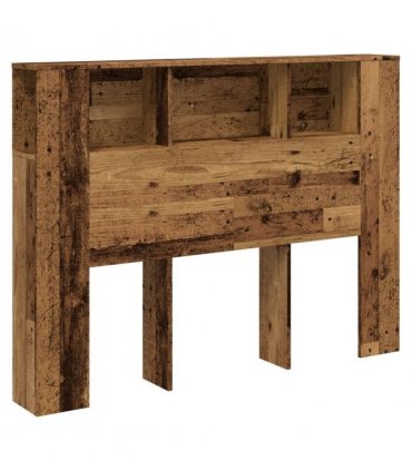 vidaXL Headboard Cabinet Old Wood 140x18.5x102.5 cm Engineered Wood — Size: 140 cm