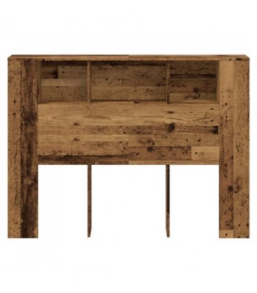 vidaXL Headboard Cabinet Old Wood 140x18.5x102.5 cm Engineered Wood — Size: 140 cm
