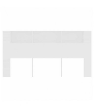 vidaXL Headboard Cabinet White 200x18.5x104.5 cm — Size: 200 cm