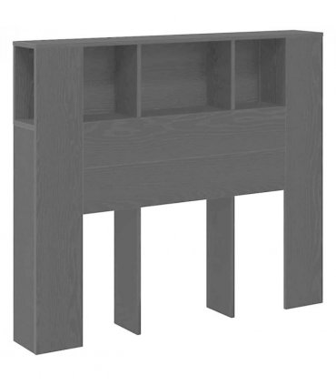 vidaXL Headboard Cabinet with Shelf Black Oak 120 x 18.5 x 102.5 cm — Size: 120 cm