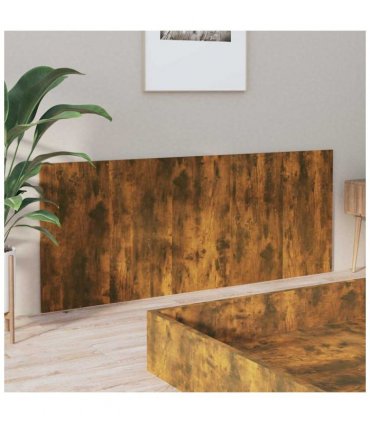 vidaXL Bed Headboard Smoked Oak 200x1.5x80 cm Engineered Wood