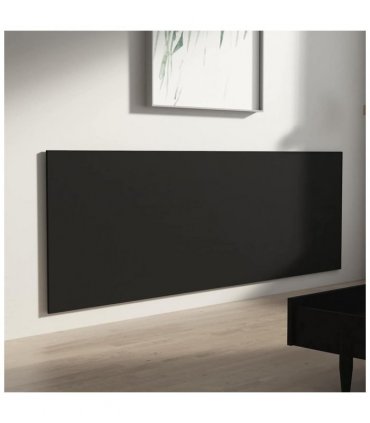 vidaXL Wall Headboard | Black | Engineered Wood | 240 cm x 1.5 cm x 80 cm