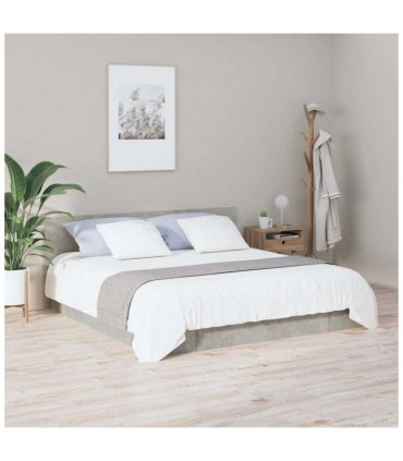 vidaXL Bed Headboard Concrete Grey 200x1.5x80 cm Engineered Wood