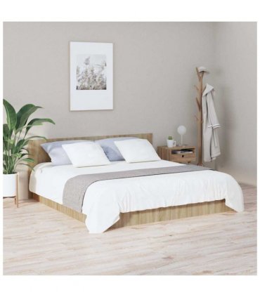 vidaXL Bed Headboard Sonoma Oak 200x1.5x80 cm Engineered Wood