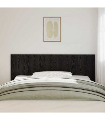 vidaXL Bed Headboard Black Oak 200 x 1.5 x 80.5 cm Engineered Wood