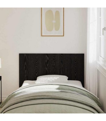vidaXL Bed Headboard Wall-mounted Black Oak Engineered Wood