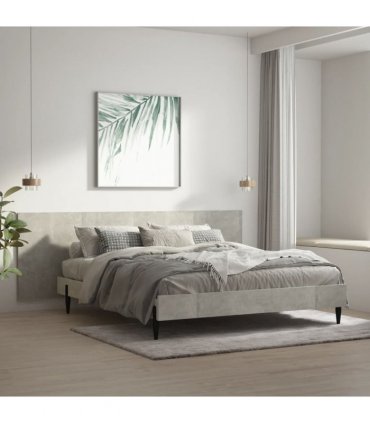 vidaXL Wall Headboard | Concrete Grey | Engineered Wood | 240 x 1.5 x 80 cm
