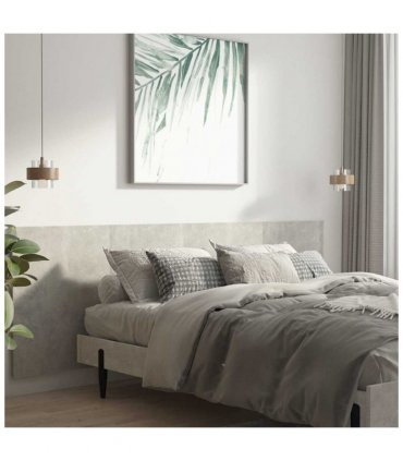 vidaXL Wall Headboard | Concrete Grey | Engineered Wood | 240 x 1.5 x 80 cm
