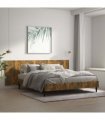 vidaXL Wall Headboard | Smoked oak | Engineered wood | 240 cm x 1.5 cm x 80 cm