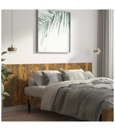 vidaXL Wall Headboard | Smoked oak | Engineered wood | 240 cm x 1.5 cm x 80 cm