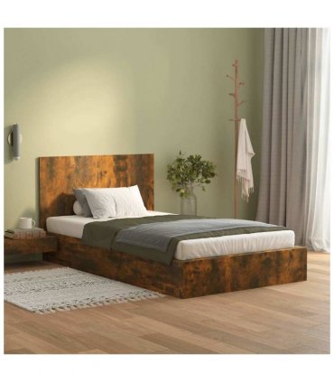 vidaXL Bed Headboard Smoked Oak 120x1.5x80 cm Engineered Wood