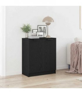 vidaXL Sideboard Black Oak 60 x 30 x 70 cm Engineered Wood