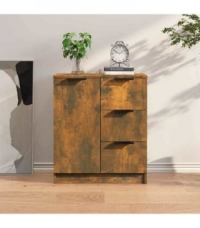vidaXL Sideboard Smoked Oak Engineered Wood