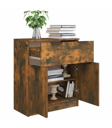 vidaXL Sideboard Smoked Oak 60x30x70 cm Engineered Wood — V0672029961