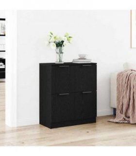 vidaXL Sideboard Black Oak 60 x 30 x 70 cm Engineered Wood — V0672029973