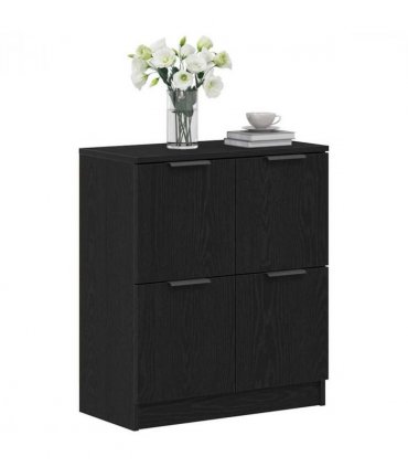 vidaXL Sideboard Black Oak 60 x 30 x 70 cm Engineered Wood — V0672029973