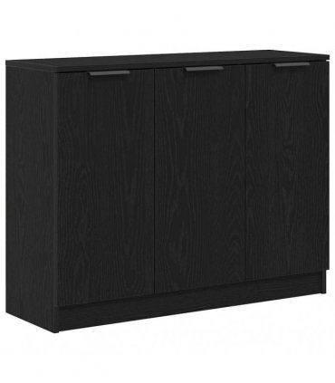 vidaXL Sideboard Black Oak 90.5 x 30 x 70 cm Engineered Wood