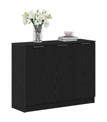 vidaXL Sideboard Black Oak 90.5 x 30 x 70 cm Engineered Wood