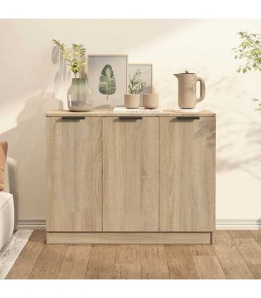 vidaXL Sideboard Sonoma Oak 90.5x30x70 cm Engineered Wood